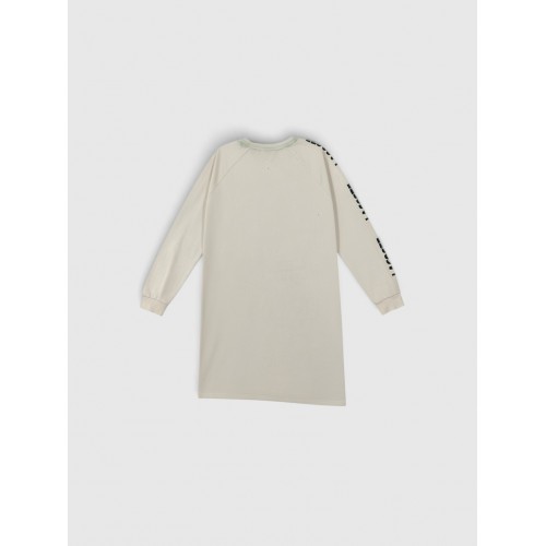 Lacoste Γυναικείο Φόρεμα Φούτερ Εκρού με Ζώνη / Pre-Owned